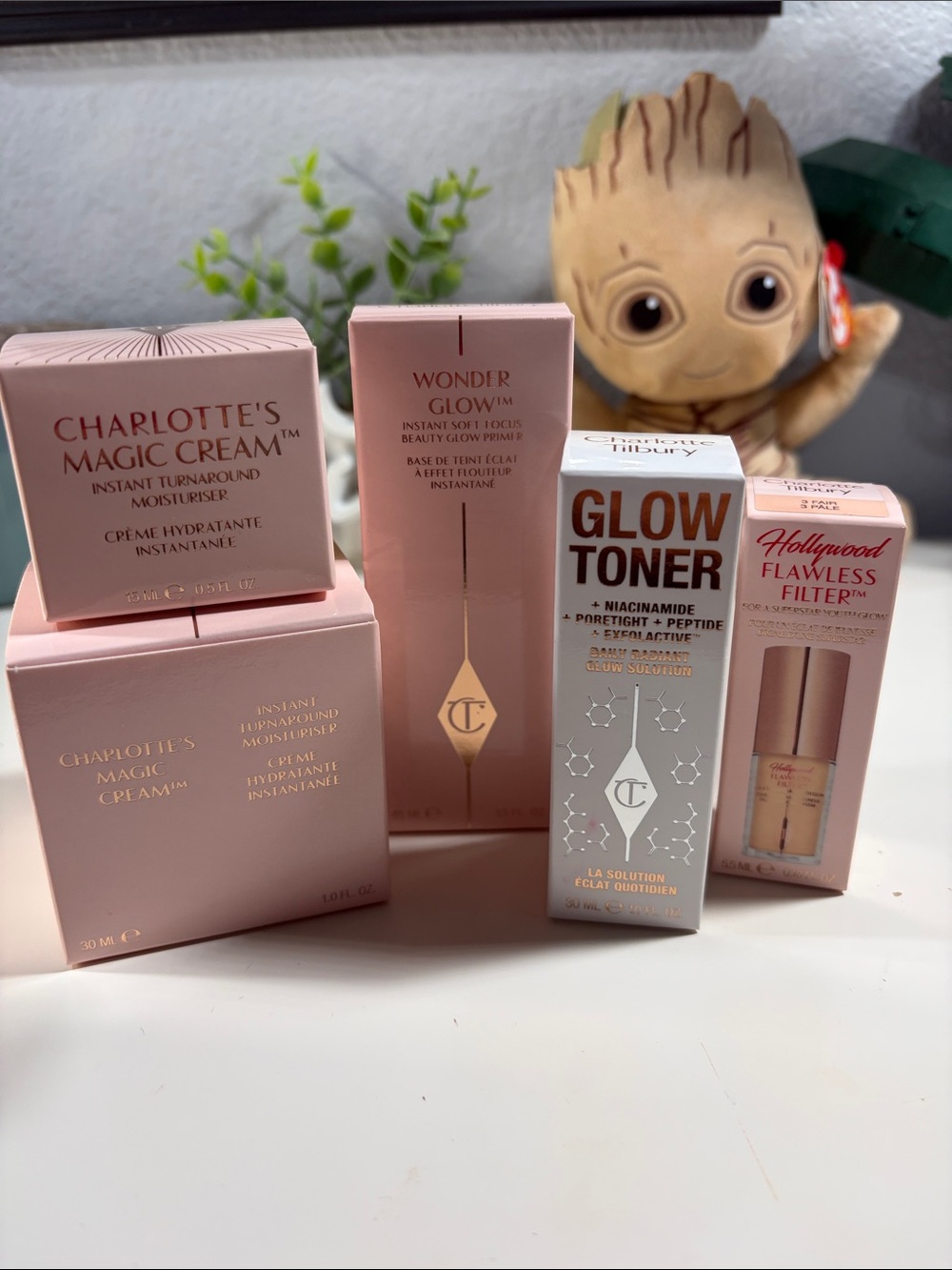 Charlotte Tilbury Pink Skincare & Glow Primer an Toner Set